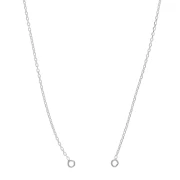 Girocollo maglia forzatina per distanziatore 45cm con anello aperto Argento 925 x1