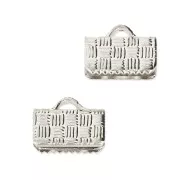 Terminali a stringere mm. 10 Placcatura argento fino x50