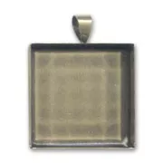 Medaglione per cabochon mm. 24x24 bronzo x1