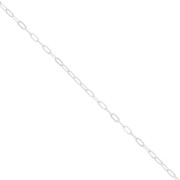 Catena maglia Forzatina ovale limata 2.7 mm Argento 925 x50cm|raw }}