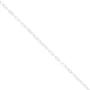 Catena maglia Forzatina ovale limata 2.7 mm Argento 925 x50cm