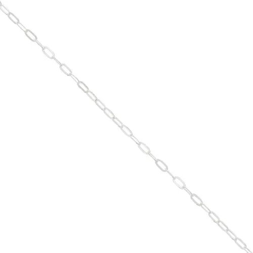 Catena maglia Forzatina ovale limata 2.7 mm Argento 925 x50cm