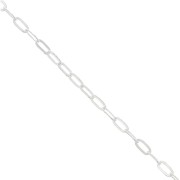 Catena maglia Forzatina ovale limata 2.7 mm Argento 925 x50cm