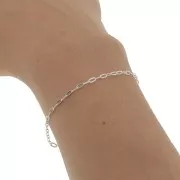 Catena maglia Forzatina ovale limata 2.7 mm Argento 925 x50cm