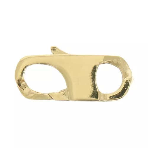 Chiusura a moschettone lunga 24 mm placcata oro 3 micron x1