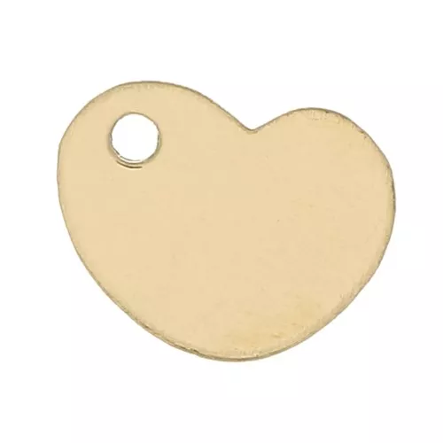 Zecchino cuore 7x8 mm - Gold filled x1