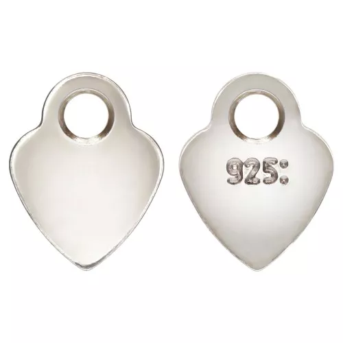 Mini zecchini cuori 4.5x3.5 mm - Argento 925 x4