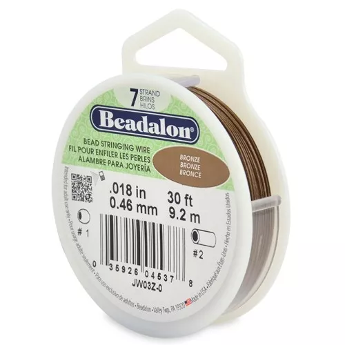 Cavetto acciaio Bronzo 7 fili mm. 0.46  x m. 9.2