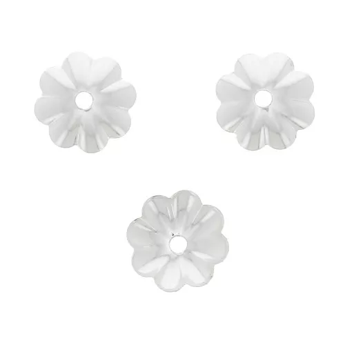 Coppette fiori 6 mm in Argento 925 x10