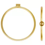 Anello con castone per cabochon 1088 2.2 mm - Dimensione 49 - Gold filled x1