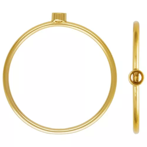 Anello con castone per cabochon 1088 2.2 mm - Dimensione 54 - Gold filled x1