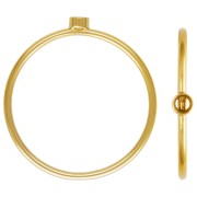 Anello con castone per cabochon 1088 2.2 mm - Dimensione 57 - Gold filled x1|raw }}