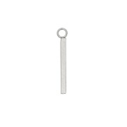 Pendenti barre verticali 15x1.5 mm con anello aperto Acciaio inossidabile 304L x6
