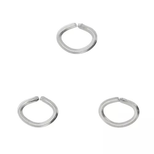 Anellini aperti ovali 4x3x0.6 mm in Acciaio inossidabile x50