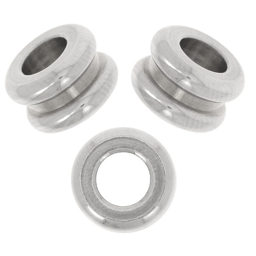 Perla a foro largo 5x7 mm - acciaio inossidabile 304 x1