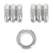 Perla grosso foro 7x8 mm - Acciaio inossidabile x1