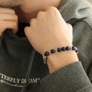 Perla grosso foro 7x8 mm - Acciaio inossidabile x1