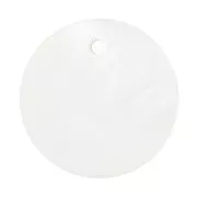 Zecchini tondi 15mm in madreperla - Naturale x10