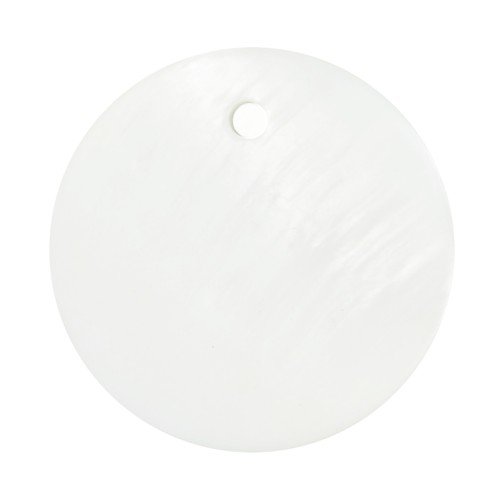 Zecchini tondi 15mm in madreperla - Naturale x10