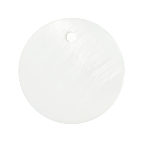 Zecchini tondi 10mm in madreperla - Naturale x10