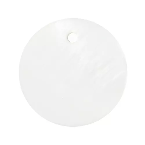 Zecchini tondi 10mm in madreperla - Naturale x10