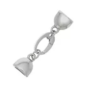 Chiusura moschettone con foro 15 mm per cordone 7 mm - Acciaio inossidabile x1