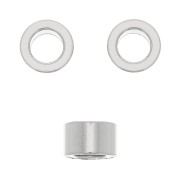 Perle rondelle Heishi - disco piatto foro grande 8x5 mm -Acciaio inossidabile x1|raw }}