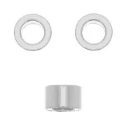 Perle rondelle Heishi - disco piatto foro grande 8x5 mm -Acciaio inossidabile x1