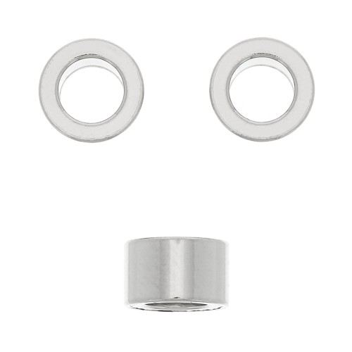 Perle rondelle Heishi - disco piatto foro grande 8x5 mm -Acciaio inossidabile x1