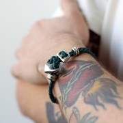 Perle rondelle foro grande diamantato 11x7 mm - Acciaio inossidabile x1