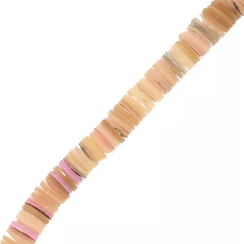 Perle Heishi conchiglia 5 mm Beige rosa x62cm