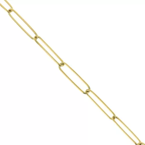 Catena rettangolare a maglie da 5 mm - Acciaio inossidabile 304 Dorato x50cm