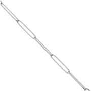 Catena maglia rettangolo allungato 4 mm Acciaio inossidabile 316L x1m|raw }}