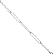 Catena a maglia rettangolare allungata da 4 mm in acciaio inossidabile 304 x 1 m