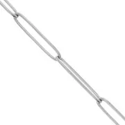 Catena a maglia rettangolare allungata da 4 mm in acciaio inossidabile 304 x 1 m