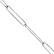 Catena maglia rettangolo allungato 4 mm Acciaio inossidabile 316L x1m