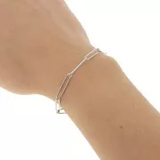 Catena a maglia rettangolare allungata da 4 mm in acciaio inossidabile 304 x 1 m