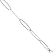 Catena a maglia rettangolare striata da 6 mm in acciaio inossidabile 304 x 1 m