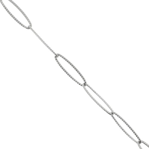 Catena a maglia rettangolare striata da 6 mm in acciaio inossidabile 304 x 1 m