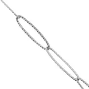 Catena a maglia rettangolare striata da 6 mm in acciaio inossidabile 304 x 1 m