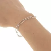 Catena a maglia rettangolare striata da 6 mm in acciaio inossidabile 304 x 1 m