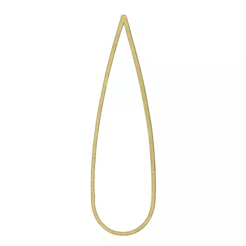 Anelli di montaggio e tessitura goccia e 52x15 mm - Ottone grezzo x1