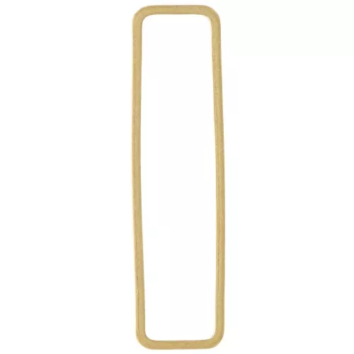 Base di montaggio e tessitura rettangolo 38x10 mm - Ottone grezzo x1