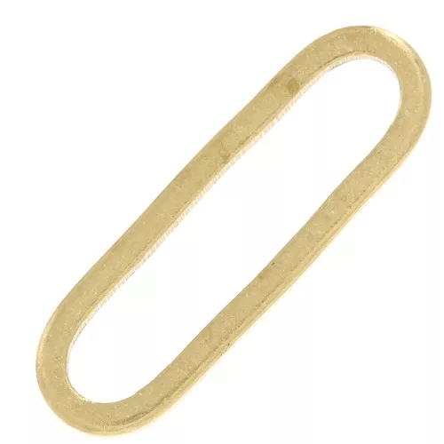 Base di montaggio e tessitura rettangolo arrotondato 15x4.5 mm - Ottone grezzo x5
