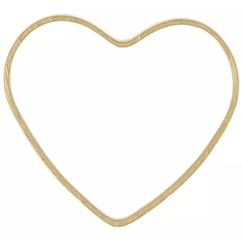 Base di montaggio e tessitura cuore 19x21 mm - Ottone grezzo x1