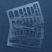 Modello rigido per pasta polimerica 152x100 mm Rettangoli design x1