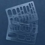 Modello rigido per pasta polimerica 152x100 mm Rettangoli design x1