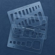 Modello rigido per pasta polimerica 152x100 mm Quadrato design