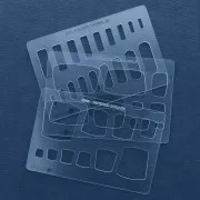 Modello rigido per pasta polimerica 152x100 mm Quadrato design