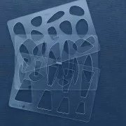 Modello rigido per pasta polimerica 152x100 mm Trapezi